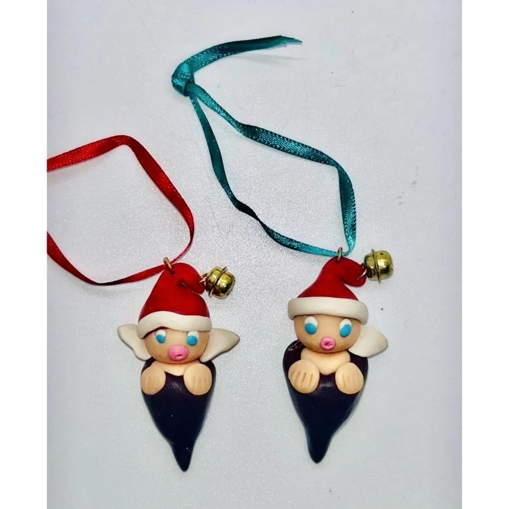 Handmade Vintage Christmas Ornaments Folk Art Holiday Decor
